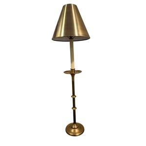 Chapman Tall Brass Candlestick Table Lamp w/ Metal Shade